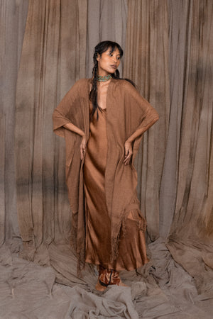 Rose Slip Dress - Tobacco