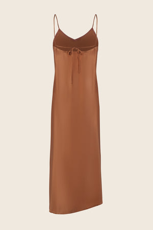 Rose Slip Dress - Tobacco