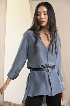 Habutai Shirt | Indigo