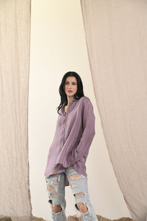 Habutai Shirt | Lilac