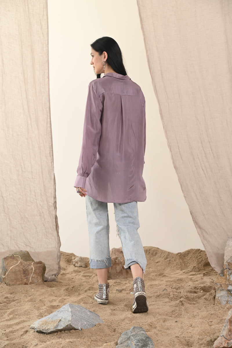 Habutai Shirt | Lilac
