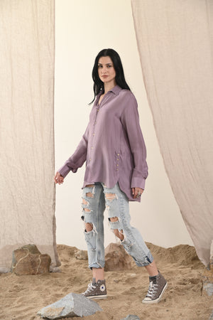 Habutai Shirt | Lilac