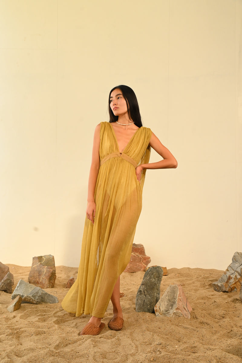 Jala Dress | Dark Gold