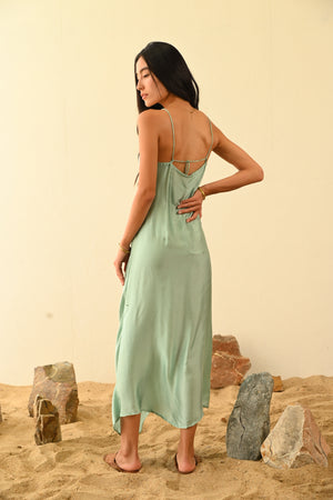 Rose Slip Dress | Aquamarine