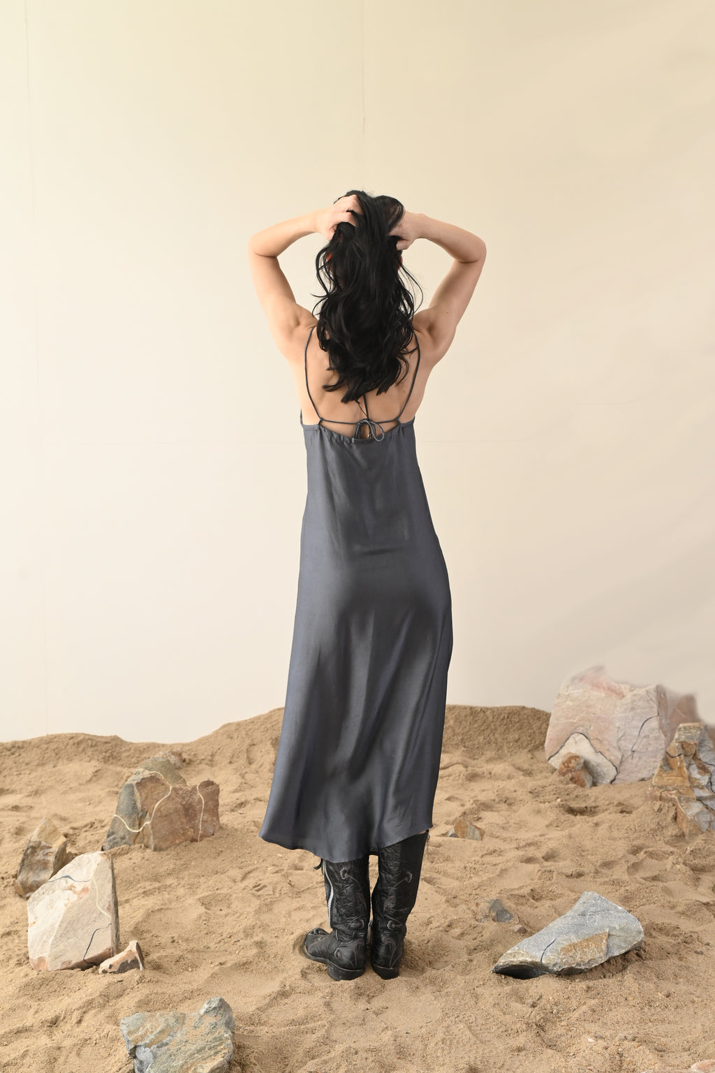 Rose Slip Dress | Dark Indigo