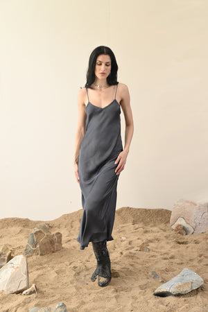 Rose Slip Dress | Dark Indigo