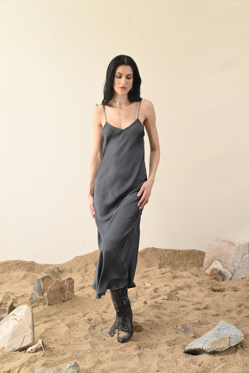 Rose Slip Dress | Dark Indigo