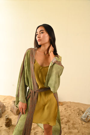 Short Rose Slip Dress | Dark Gold