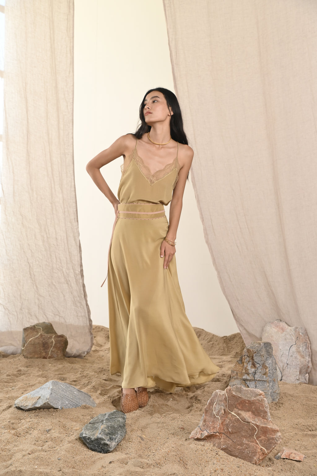 Verbena Skirt | Dark Gold