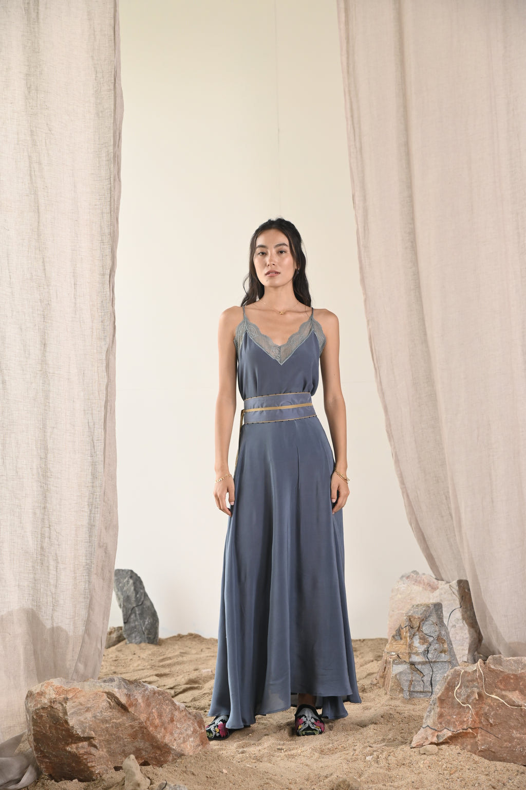 Verbena Skirt | Indigo