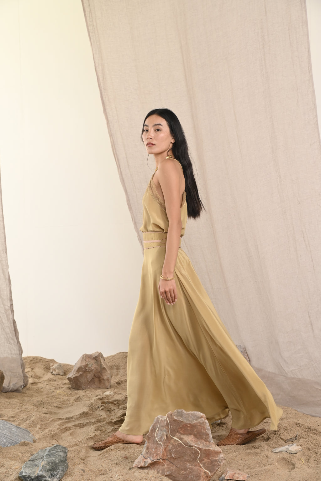 Verbena Skirt | Dark Gold