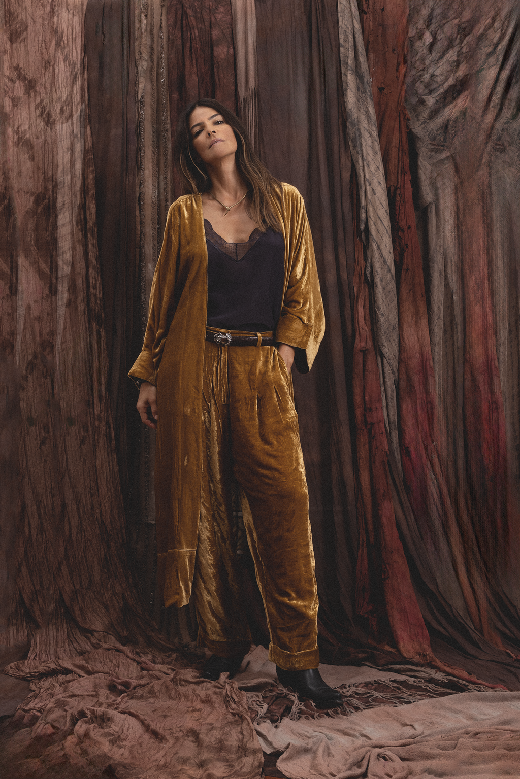 Velvet Kimono – Saffron