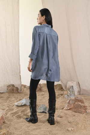 Habutai Shirt | Indigo