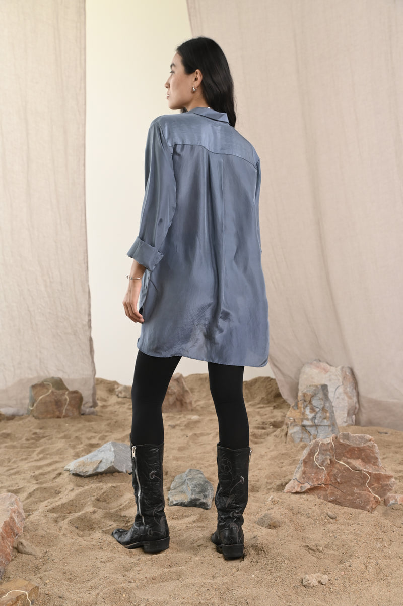 Habutai Shirt | Indigo