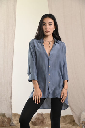 Habutai Shirt | Indigo