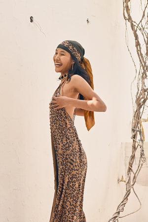 100% Crepe Silk Asha dress savannah collection the white raven clothing