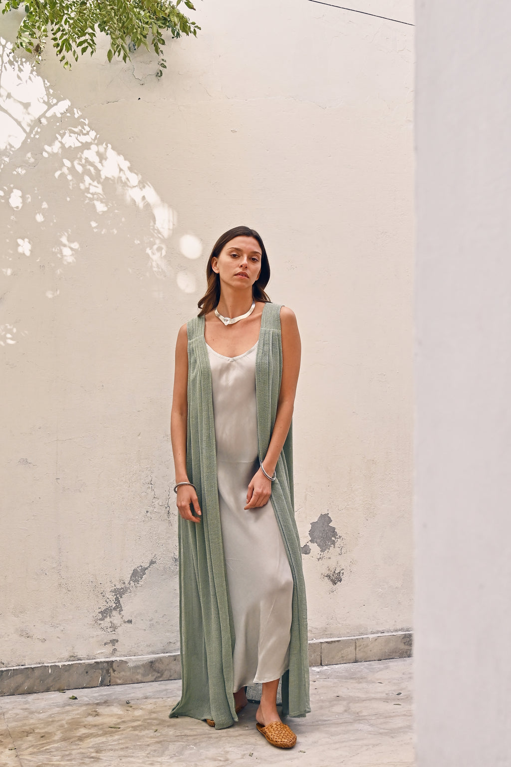 Rose Bush Fibers Hand Dyed Rose Slip Dress from Savannah Collection by the White Raven Women Clothing