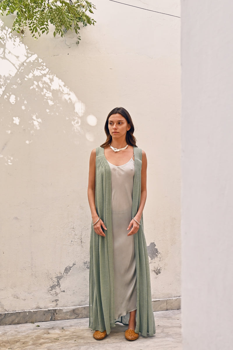 Rose Bush Fibers Hand Dyed Rose Slip Dress from Savannah Collection by the White Raven Women Clothing