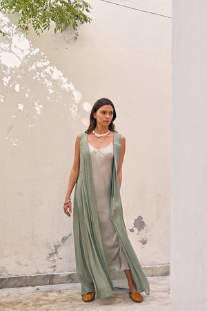 Rose Bush Fibers Hand Dyed Rose Slip Dress from Savannah Collection by the White Raven Women Clothing