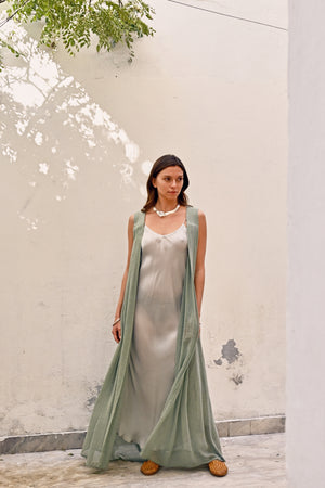 100% Raw Silk Aura Wrap from Savannah Collection by The White Raven Women Clothing