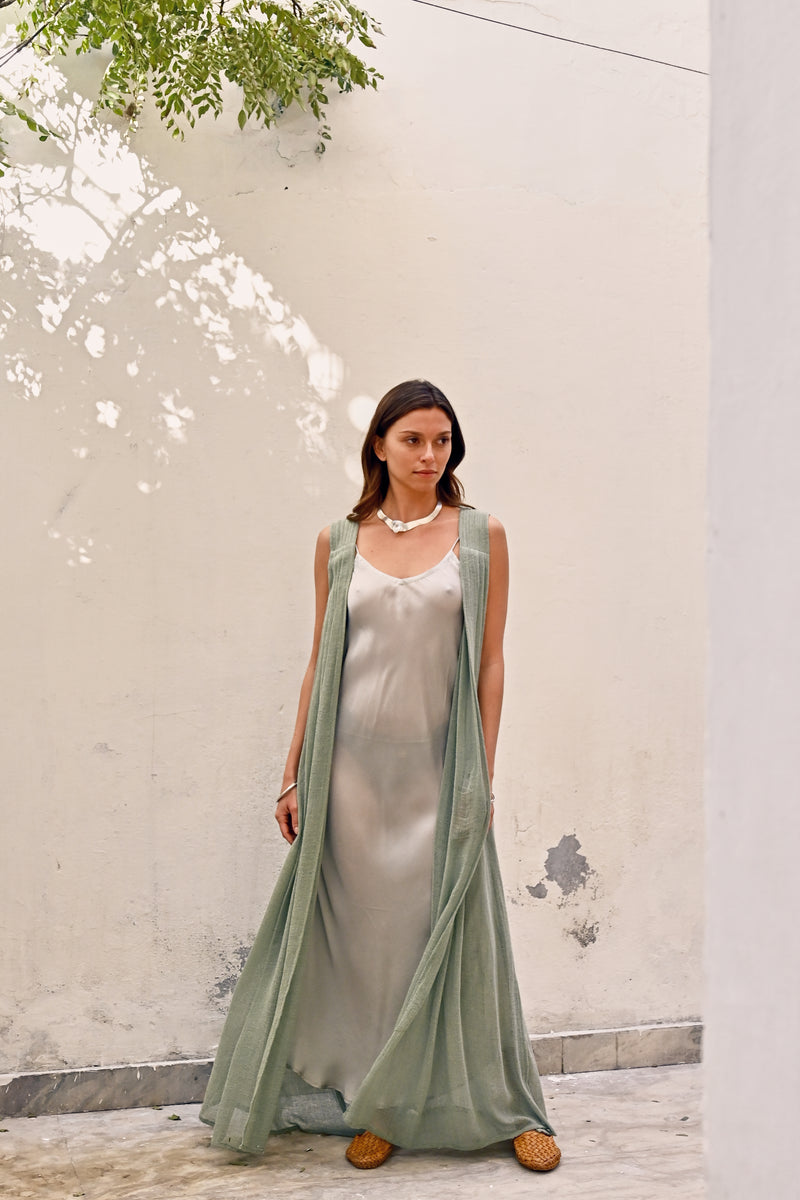 100% Raw Silk Aura Wrap from Savannah Collection by The White Raven Women Clothing