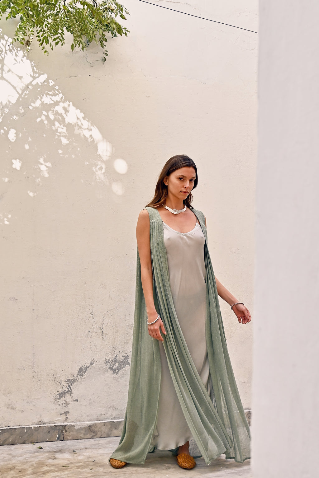 100% Raw Silk Aura Wrap from Savannah Collection by The White Raven Women Clothing